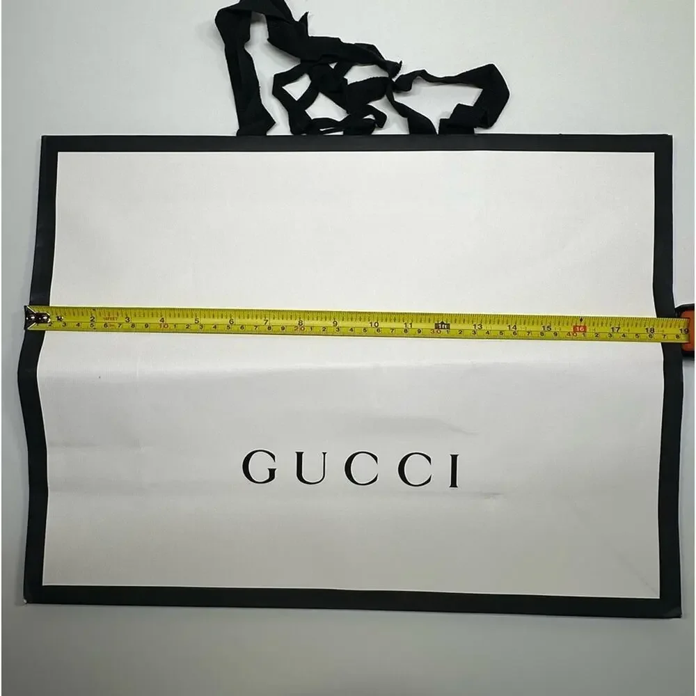 Gucci | Large Gift Bag | White/Black | 18.75 W x 14 H x 6.75 D inch